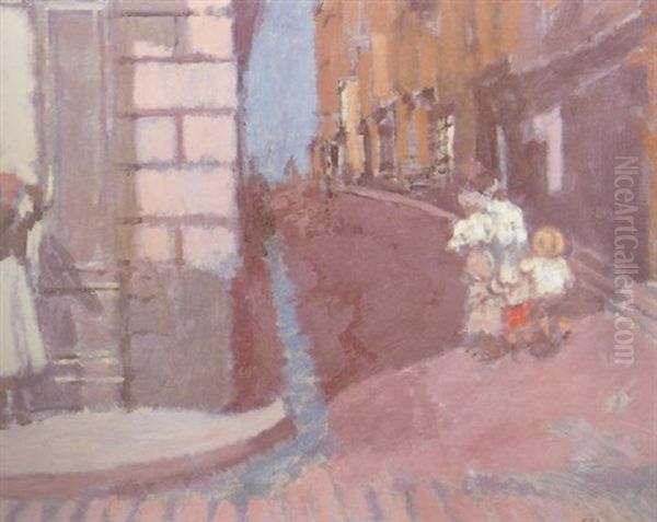 The Street Of The Wind, Dieppe Oil Painting by Walter Sickert