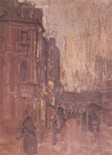 Street Scene, Dieppe Oil Painting by Walter Sickert