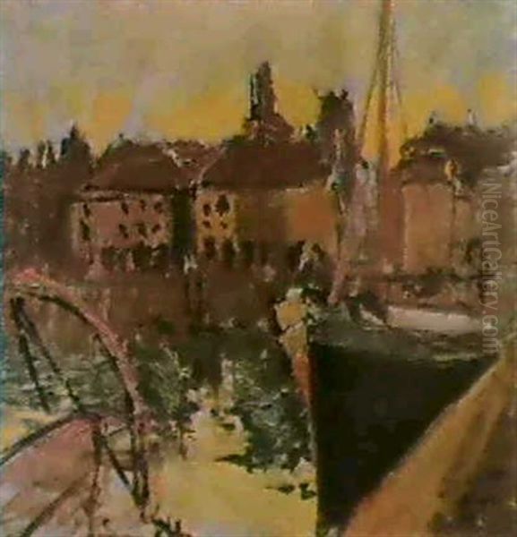 Le Port De Dieppe Oil Painting by Walter Sickert