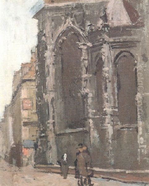 St Jacques, Dieppe Oil Painting by Walter Sickert