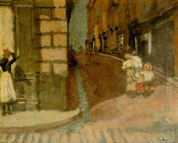 The Street Of The Wind, Dieppe Oil Painting by Walter Sickert