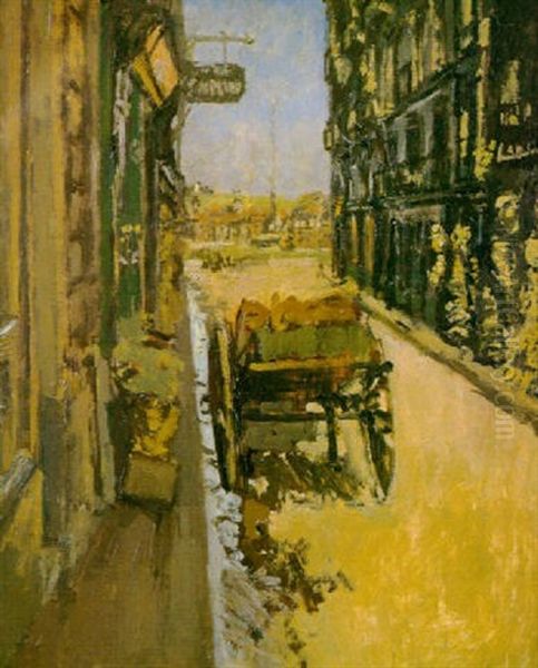 The Hand Cart, Or The Basket Shop, Rue St. Jacque, Dieppe Oil Painting by Walter Sickert