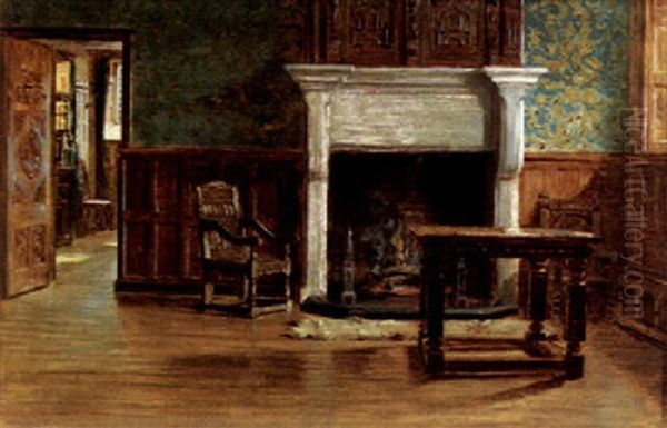 Interior At Gwydr Castle Oil Painting by Samuel Sidley