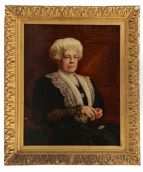 Mrs Stuart Of Stonehurst', Ardingly - Sussex Oil Painting by Herbert Sidney