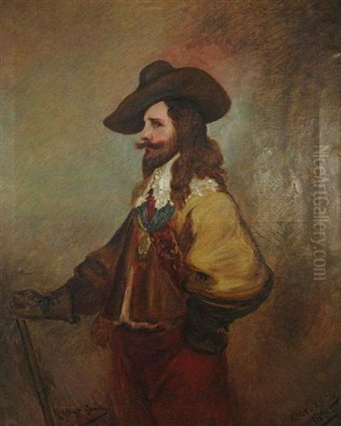 Portrait Of A Cavalier Oil Painting by Herbert Sidney