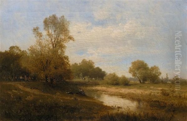 Pejzaz Oil Painting by Zygmunt Sidorowicz