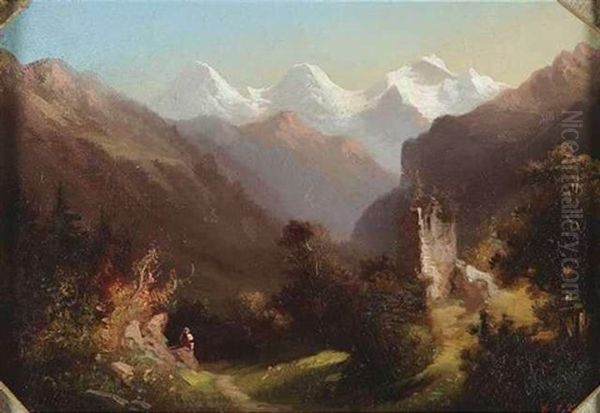 Blick Auf Eiger, Monch Und Jungfrau Oil Painting by Johann Jakob Siegmund