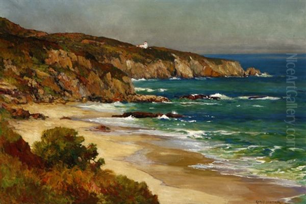 Lighthouse On Anacapa Island Oil Painting by Christian Siemer