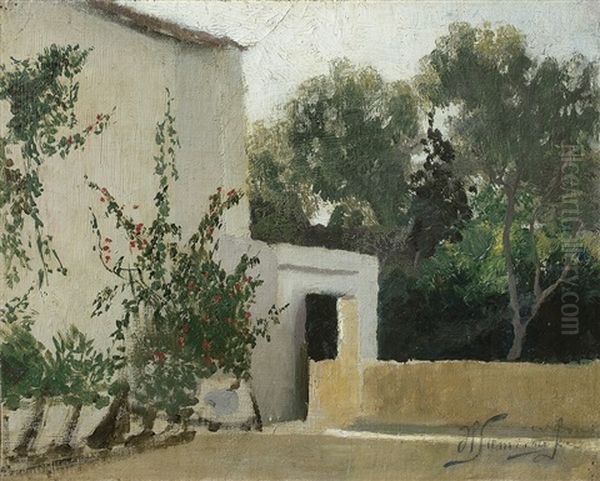 Terrace Oil Painting by Henryk Siemiradzki