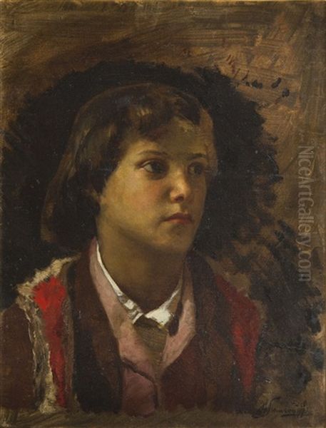 Young Highlander From The Sabini Mountains Oil Painting by Henryk Siemiradzki