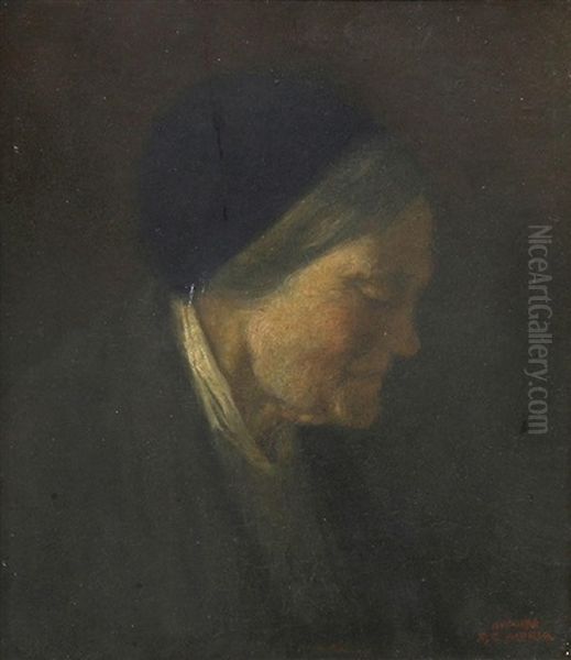 Portrait Of A Woman Oil Painting by Ferdinand Carl Sierig