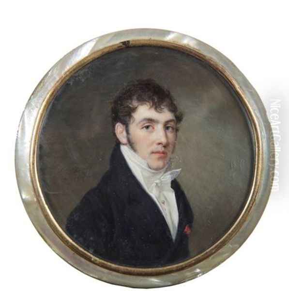 Portrait D'homme En Habit Oil Painting by Francois Joseph Juste Sieurac