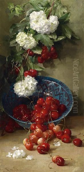 Kirschen Oil Painting by Clara von Sievers