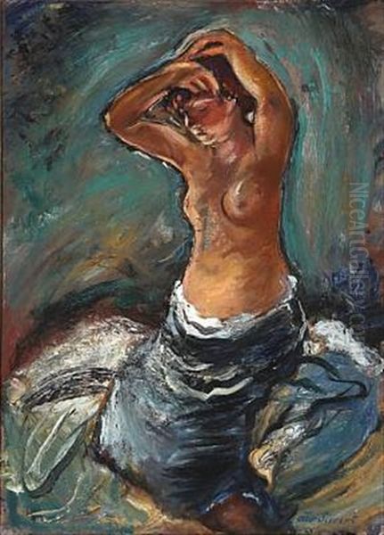 Model Studie Oil Painting by Otto Sievert