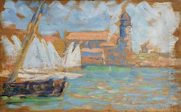 Collioure (etude) Oil Painting by Paul Signac