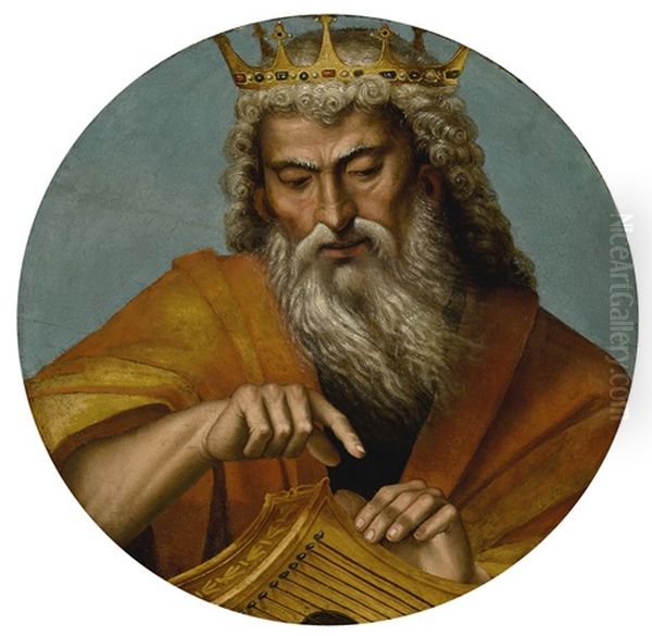 King David Oil Painting by Luca Signorelli