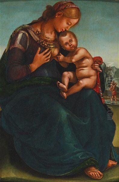 Madonna And Child Oil Painting by Luca Signorelli