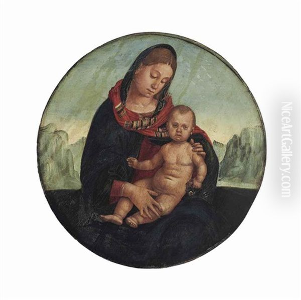 The Madonna And Child (collab. W/workshop) Oil Painting by Luca Signorelli