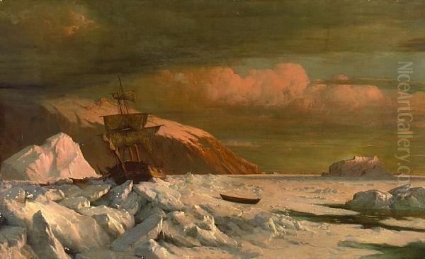 Ship Trapped In Pack Ice Oil Painting by William Bradford