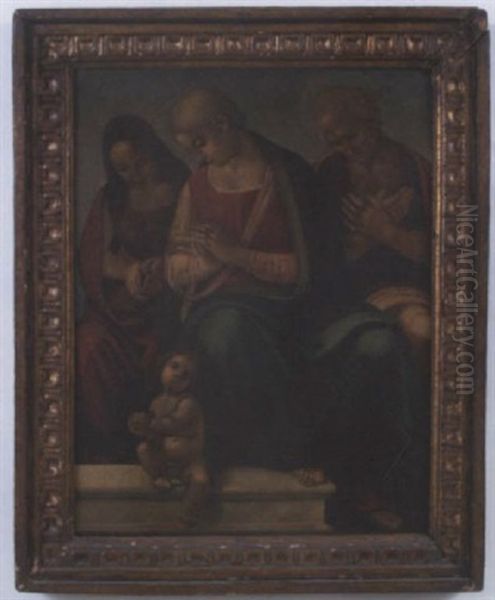 The Holy Family Oil Painting by Luca Signorelli