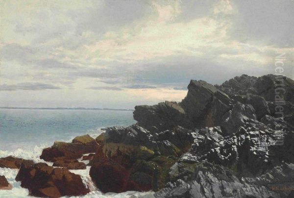 The Rock Formation At Nahant Oil Painting by William Bradford