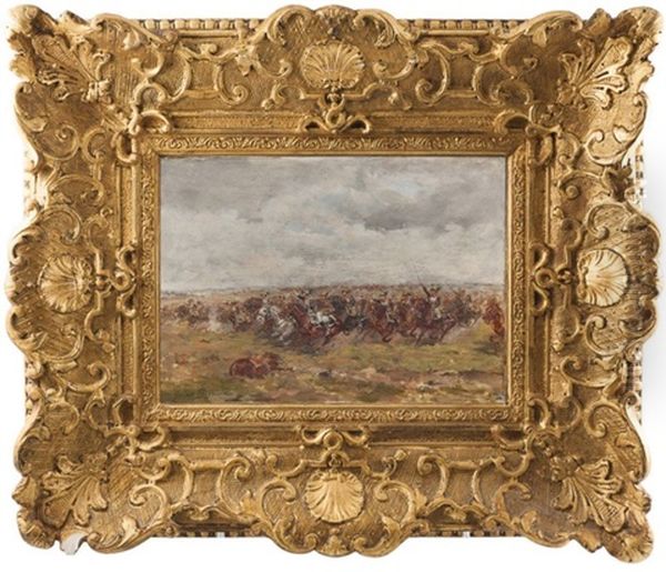 Charge Des Armees Napoleoniennes Sous Le 1er Empire Oil Painting by Guido Sigriste