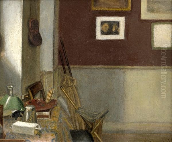 Interieur Eines Kunstlerateliers Oil Painting by Herman Carl Sigumfeldt