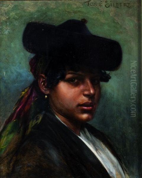 Portrait D'une Andalouse Oil Painting by Jose Silbert