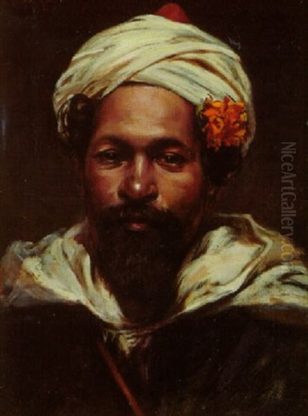 Homme Au Turban Oil Painting by Jose Silbert