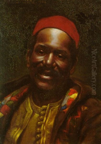 Portrait D'homme Souriant Oil Painting by Jose Silbert