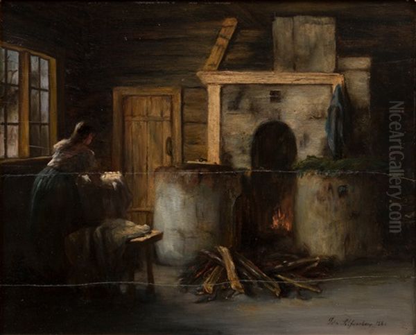 In The Washing Cabin by Ida Gustava Silfverberg