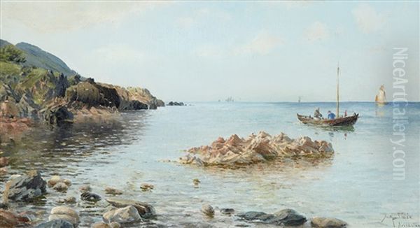 Klippa Fran Arildslage Oil Painting by Herman Gustav af Sillen