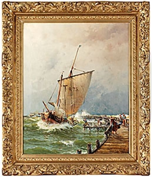 Franskt Fiskefartyg I Hart Vader by Herman Gustav af Sillen