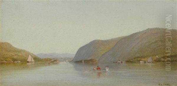 Highlands On The Hudson, Looking South From Newburgh, N.y. by Francis Augustus Silva