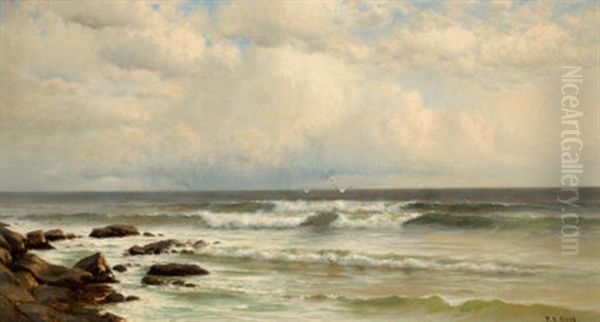 Summer Winds, Long Branch Beach, New Jersey Oil Painting by Francis Augustus Silva