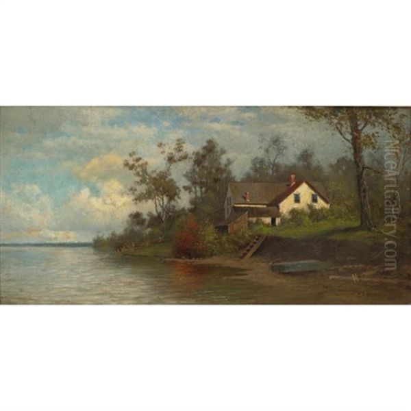 Keyport, New Jersey Oil Painting by Francis Augustus Silva