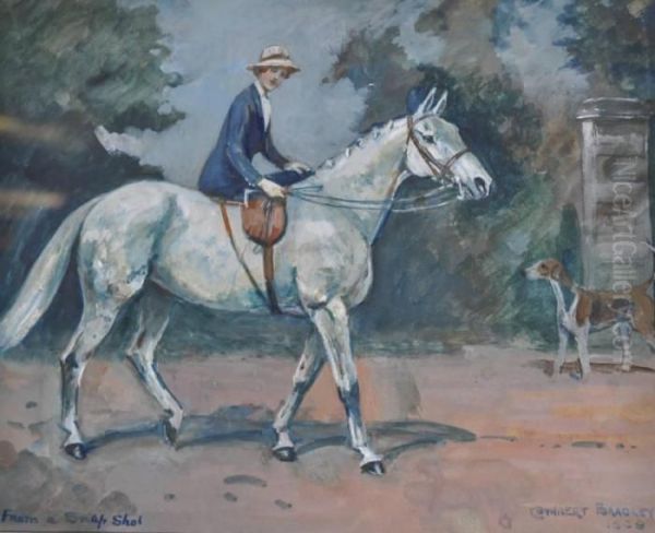 Lady On Horseback Oil Painting by Cuthbert Bradley