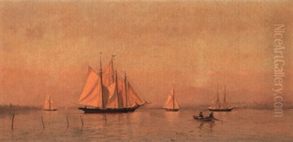 Haverstraw Bay Oil Painting by Francis Augustus Silva