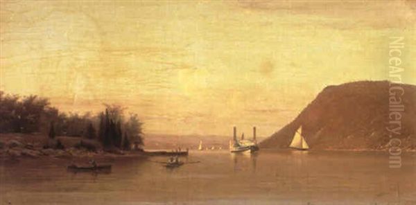 View From The Hudson River by Francis Augustus Silva