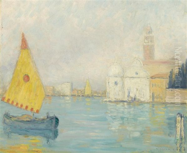 On The Lido, Venice Oil Painting by William Posey Silva