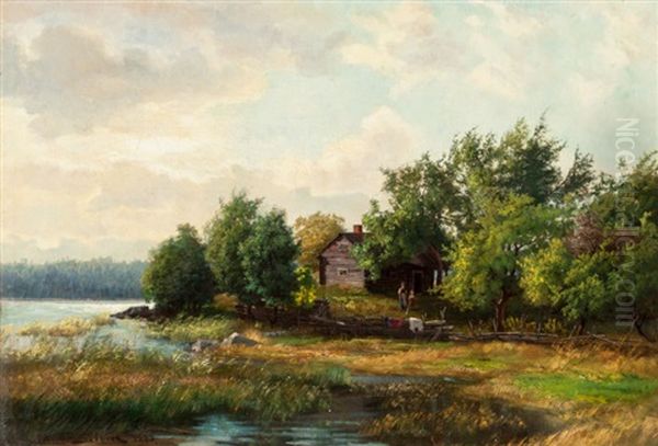 Homestead Oil Painting by Jacob Silven