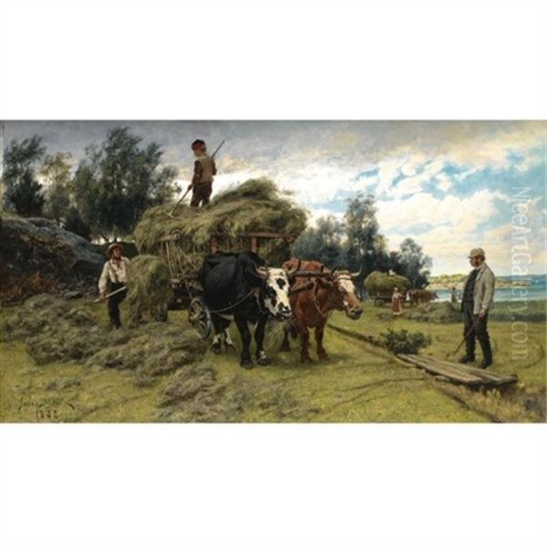 The Harvest Oil Painting by Jacob Silven