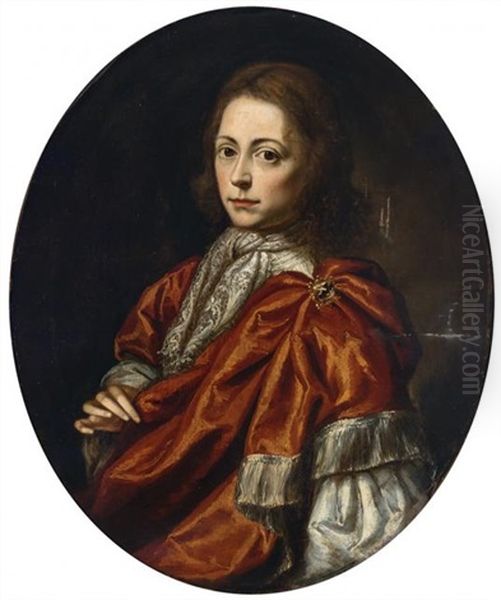 Portrait Of A Young Man Said To Be A Prince Of Saxony Oil Painting by Louis de Silvestre