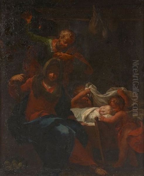 La Nativite Oil Painting by Louis de Silvestre