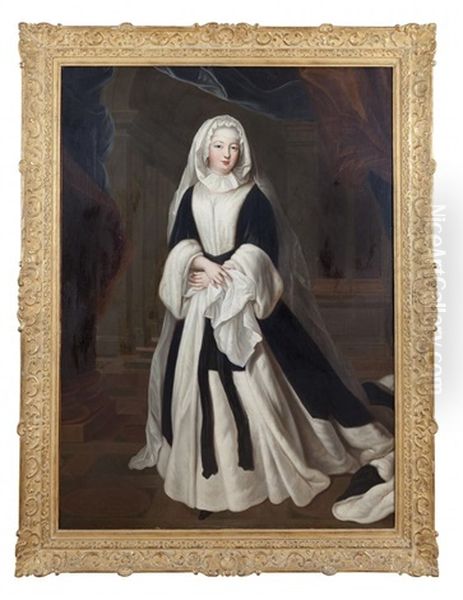 Portrait De Louise Francoise De Bourbon, Mademoiselle De Nantes, Princesse De Conde by Louis de Silvestre