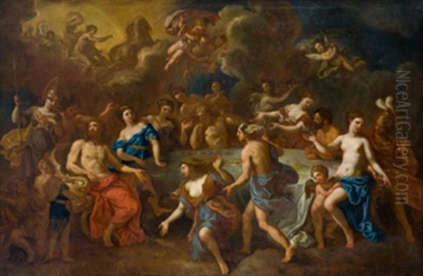 El Banquete De Los Dioses Oil Painting by Louis de Silvestre