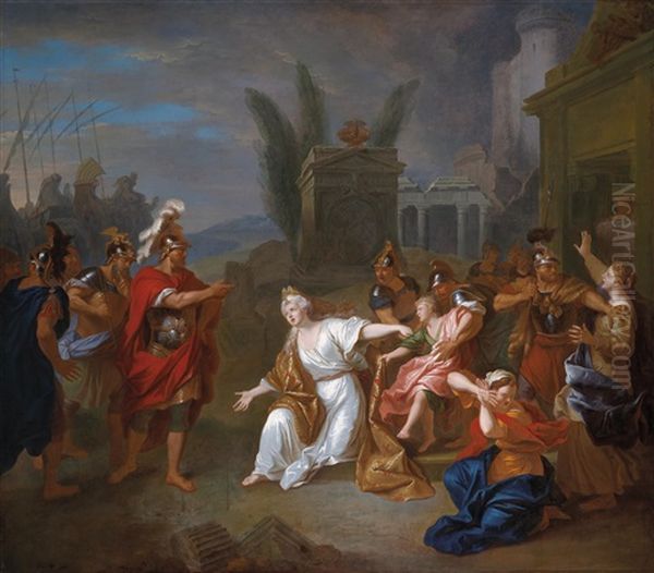 Odysseus Verlangt Von Andromache Den Knaben Astyanax Oil Painting by Louis de Silvestre