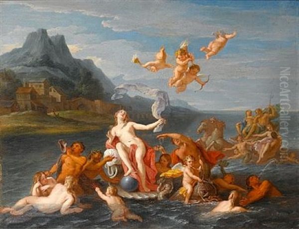 The Triumph Of Galatea Oil Painting by Louis de Silvestre