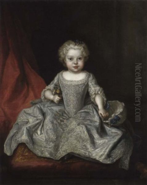 Bildnis Der Prinzessin Theresia Benedicta Von Sachsen Als Kind Oil Painting by Louis de Silvestre