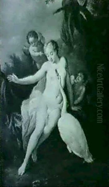 Leda Et Le Cygne Oil Painting by Louis de Silvestre